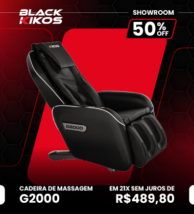 Cadeira de Massagem KIKOS G2000 com 50% de desconto a vista ou em até 21 vezes sem juros