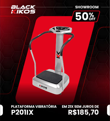 Plataforma Vibratória Kikos P201iX com 50% de desconto a vista ou em até 21 vezes sem juros