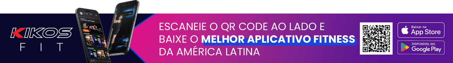 Baixe agora o aplicativo KIKOS FITNESS totalmente GRÁTIS